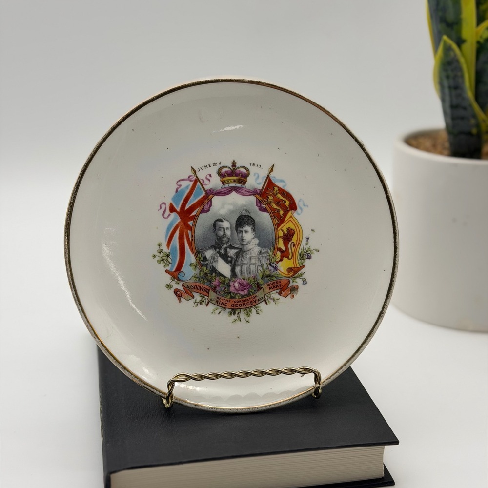 Antique King George V Queen Mary 1911 Coronation Souvenir Plate 7"